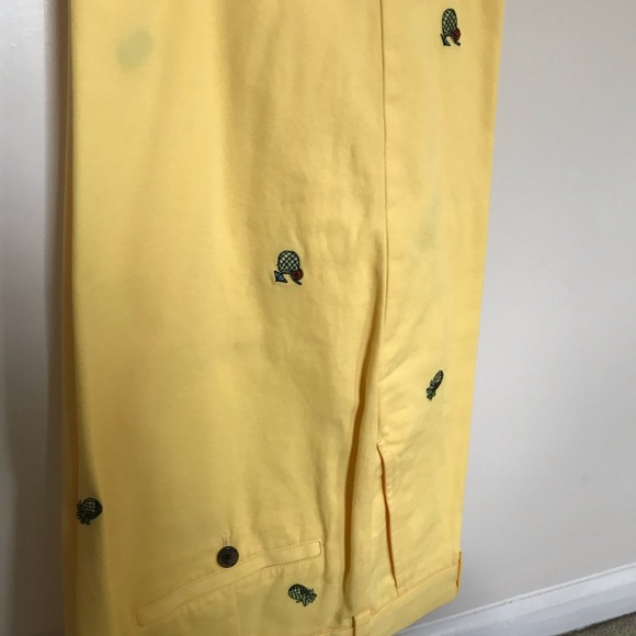 Yellow brooks brothers pineapple pants - Picture 3 of 5